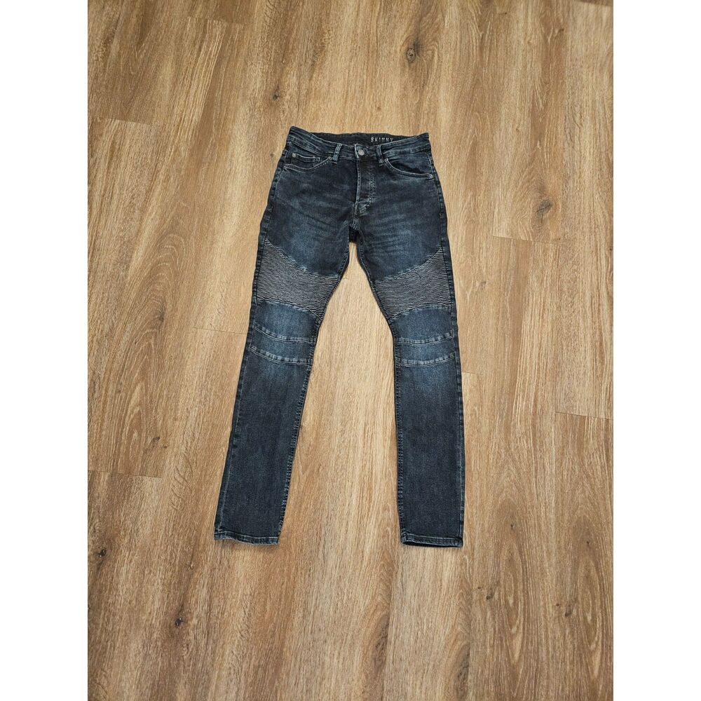H&M Distressed Button Fly Denim Jeans Black Men's 32